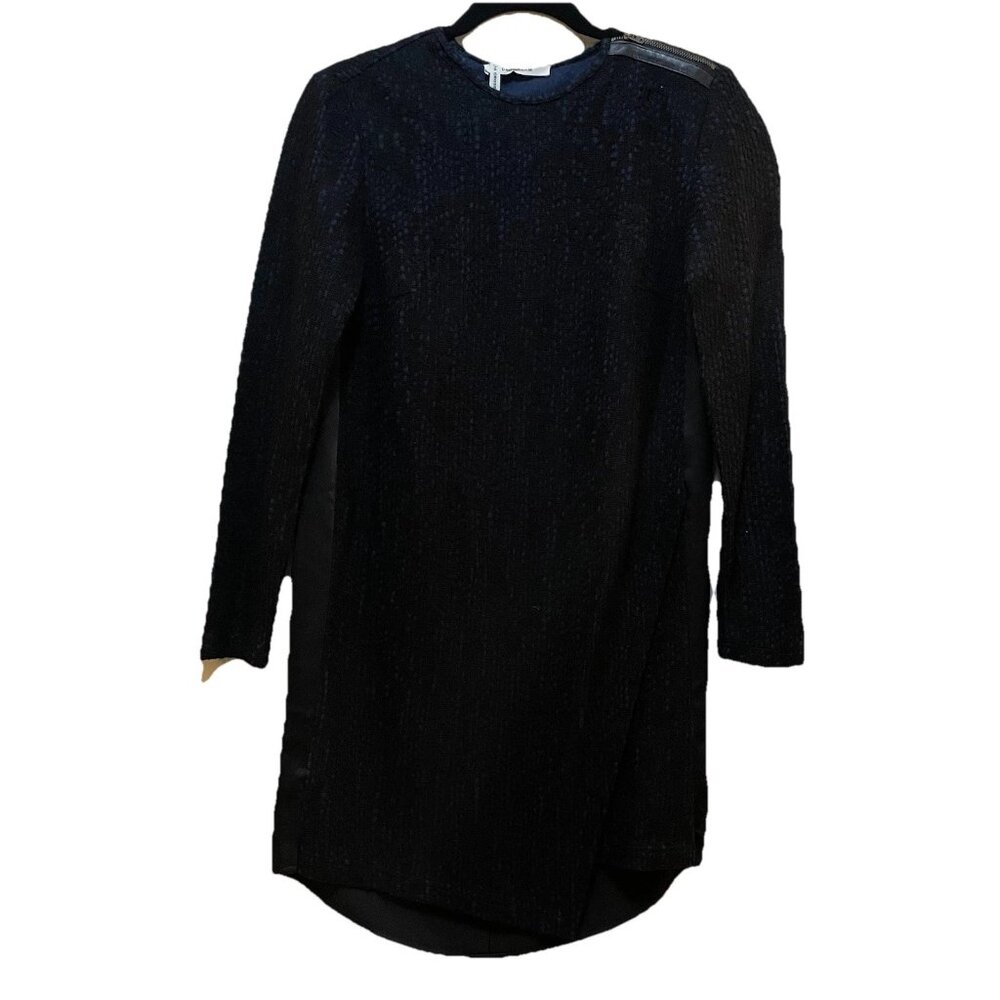 DEREK LAM 10 Crosby Black/Navy Asymmetrical Front Dress